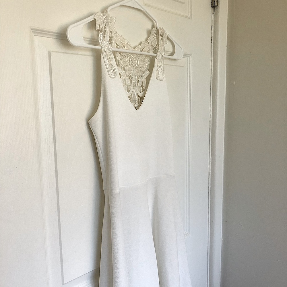 Lace Back Fit and Flare Dress